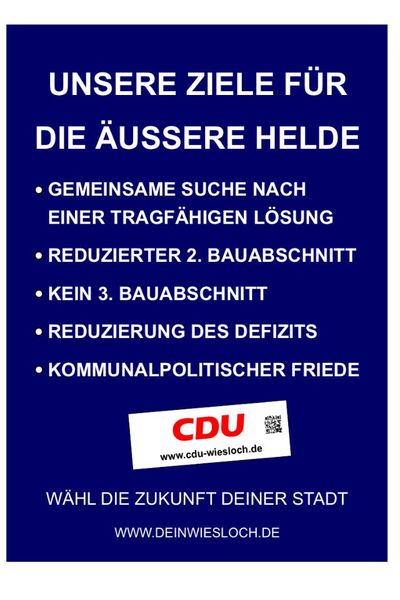 Ziele der CDU zur Äußeren Helde